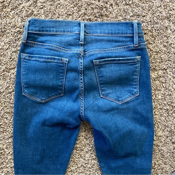 Frame Denim Le Skinny de Jeanne Blue Jeans Distressed Size 25 - Picture 8 of 12